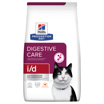 Hill's Prescription Diet id Digestive Care Dry Cat Food with Chicken 400g Bag