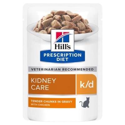 Hill's Prescription Diet kd Adult Cat Food Pouch (with Chicken), 85gr