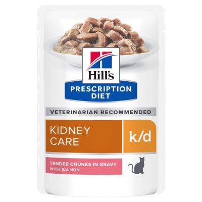 Hill's Prescription Diet kd Adult Cat Food Pouch (with Salmon), 85gr