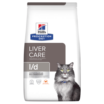 Hill's Prescription Diet ld Liver Care Dry Cat Food with Chicken 1.5kg Bag