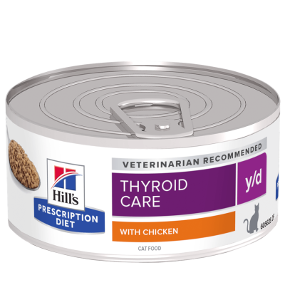 Hill's Prescription Diet yd Thyroid Care Wet Cat Food 156g Can