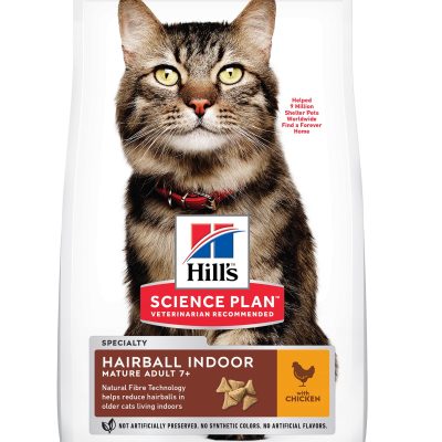 Hill's Science Plan Hairball Indoor Mature Adult 7+ Cat Food with Chicken