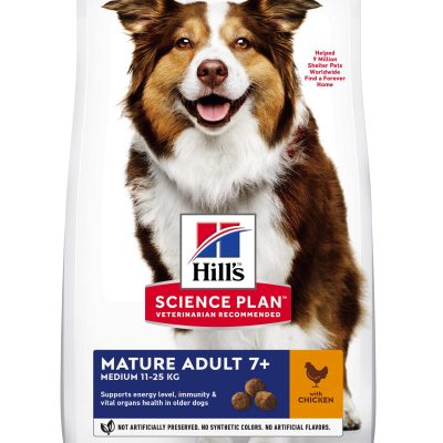 Hill's Science Plan Medium Mature Adult 7+ Dog Food with Chicken, 14kg