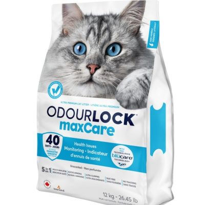 OdourLock MaxCare, Ultra-premium health monitoring clay litter 12kg